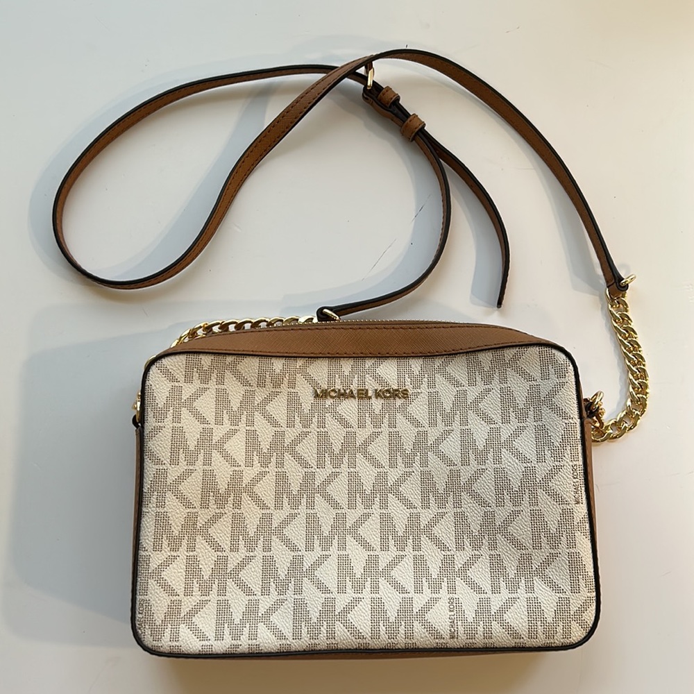Michael Michael Kors Ginny Medium Logo Crossbody Bag Gem